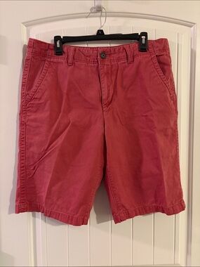 urban pipeline Men's Red Flat-Front Cotton Shorts